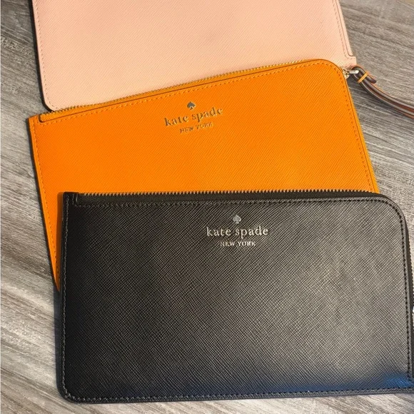 kate spade Trio Zip Wristlet Set — Blush, Orange, Black - Picture 2 of 2